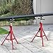PeakPursuit V-Head Pipe Stand with 2-Ball Transfer, 2500 LB Capacity, Heavy Duty Adjustable Pipe Jack Stand, 28–52 in Height, Folding & Portable for Welding, Plumbing, Garage, Red