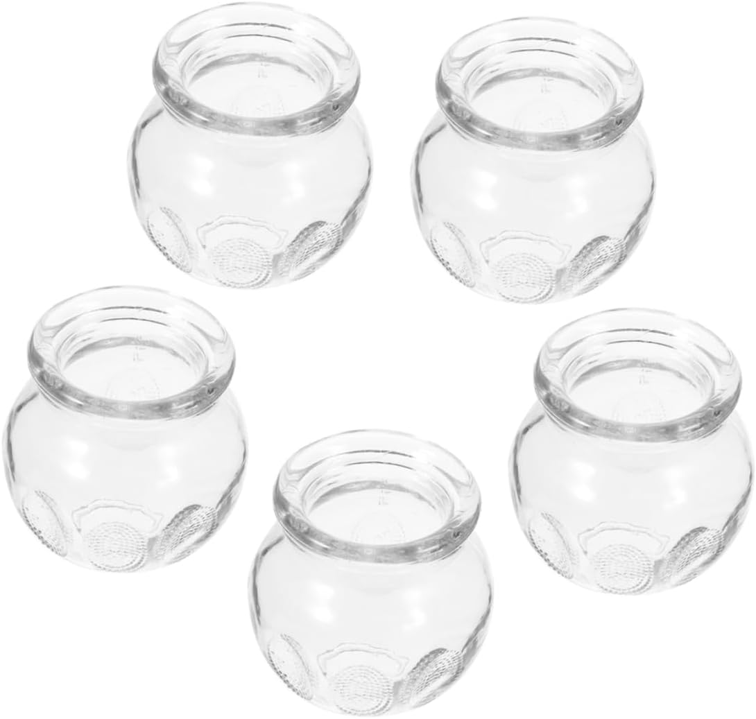 Set de 5 ventosas de vidrio grueso para terapia de cupping miniatura 1
