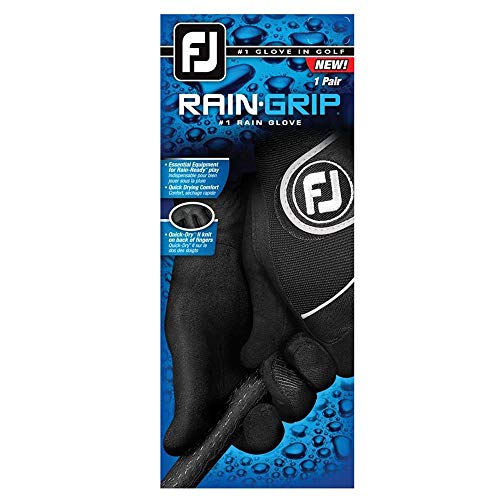 Footjoy New Raingrip Pair Golf Gloves Regular Black Rh Medium #TOP2