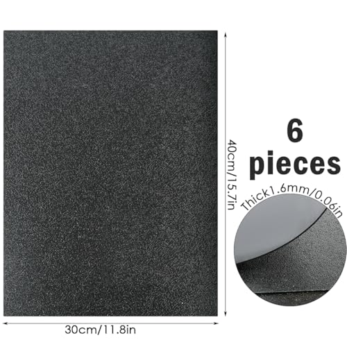 Image of TIMESETL 6 Pack Black ABS Plastic Sheet 11.75 inch x 15.75 inch x 0.06 inch, Moldable Plastic Sheets, High Tensile and Impact Strength Plastic, Great for DIY Projects, Decor, Handcrafts (Matte & Textured Finish)