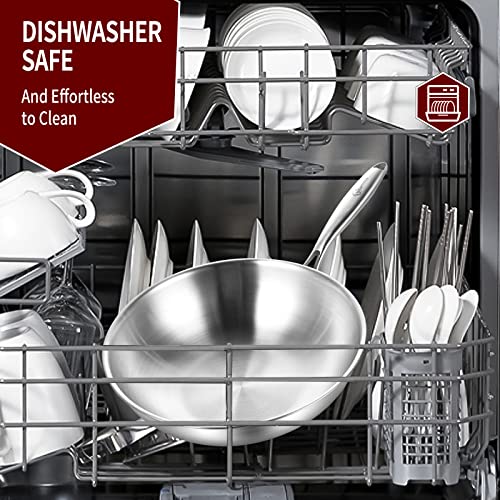 Lolykitch LK01 Tri-Ply 13 Inch Stainless Steel Wok Pan thumb #3