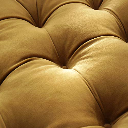 Vctops Round Tufted Thicken Chair Cushion Pad With Handle Design Comfy Soft Seat Cushion Meditation Cushion Floor Pillow Yellow 23"X23" #TOP4