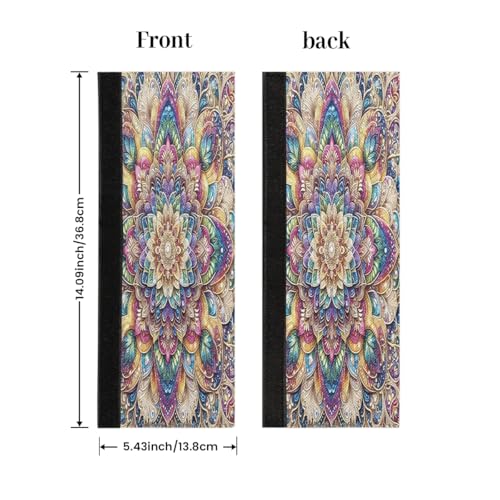 Image of Refrigerator Door Handle Covers Set of 2 Flower Mandala Bohemia Washable Fridge Dishwasher Mocrowave Oven Stove Decor Protector Handle Cover Keep Kitchen Appliance Clean from Food Stains Decorate