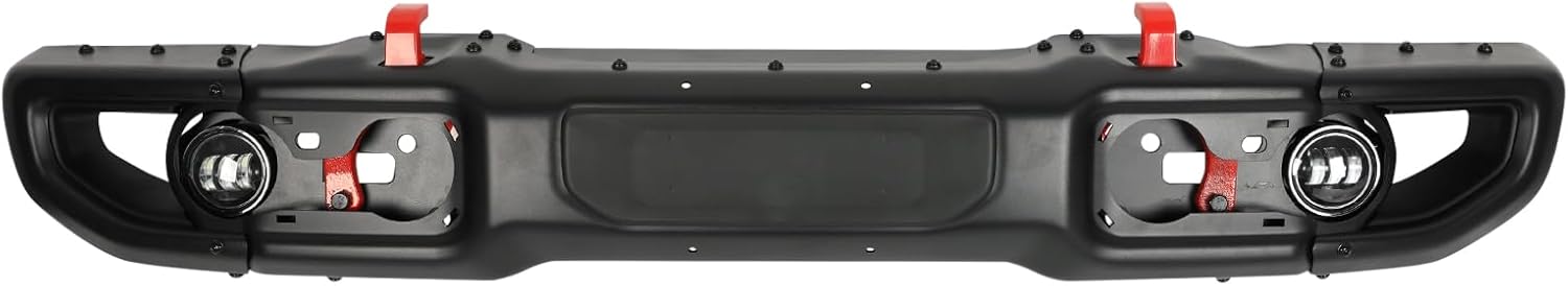 Front Bumper Compatible with 2018-2023 Jeep Wrangler JL Rubicon 2020-2023 Jeep Gladiator 10th Anniversary Style 2 Door and 4 Door W/Winch Plate W/Fog Lights