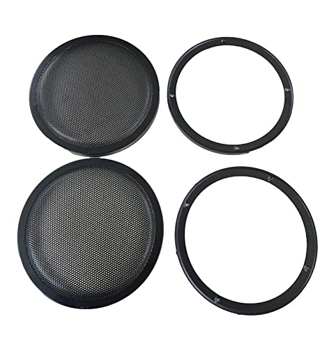 Heavy Gauge Pair 8 Inch Classic Beehive High Excursion Subwoofer Speaker Grills with Reinforcement Ring