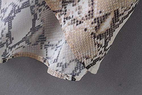 Image of Chunoy Women Summer Chiffon Kimono Cardigan Loose Short Sleeve Shawl Beach Cover Up Snake Grain Medium