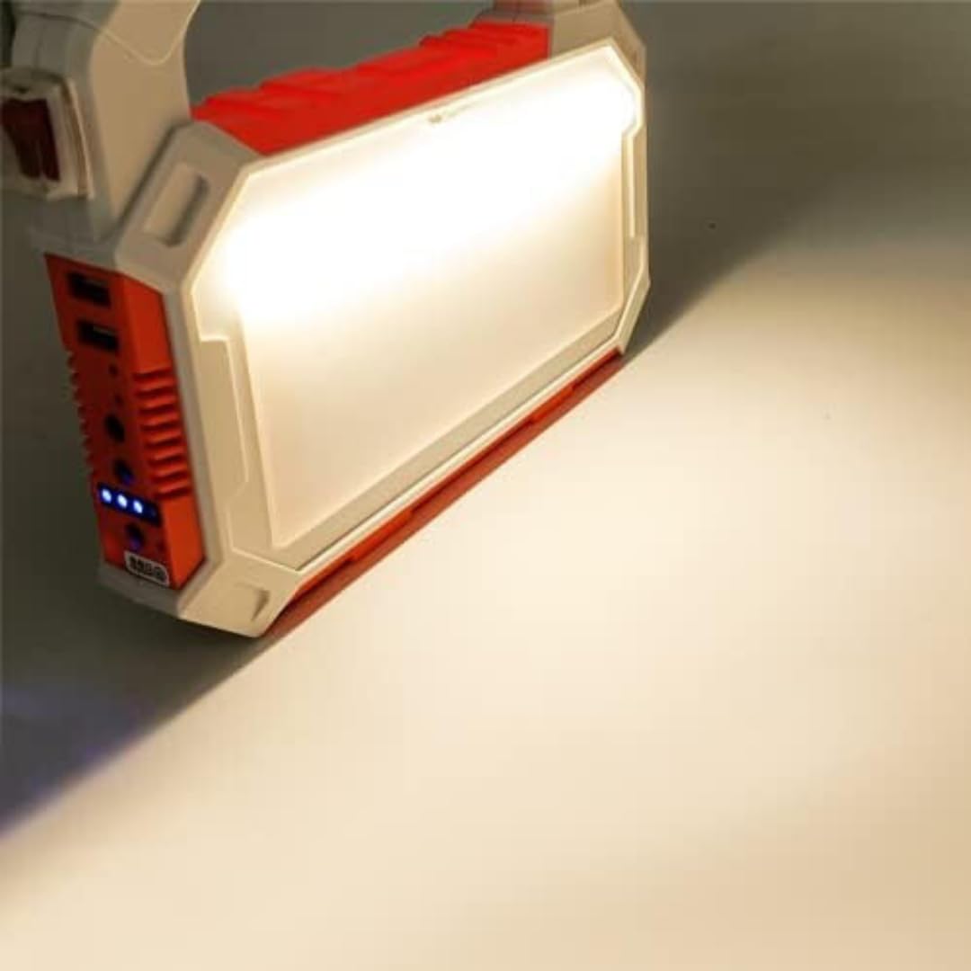 Maka Torcia Led Potente Professionale, Solare ricaricabile Pannello Solare luce d'emergenza 7200 mAh Strobo Faro da Campeggio USB Powerbank Luce Sicurezza IP65 8 Ore