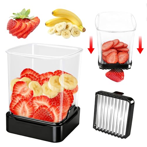 GENGCANG Fruit Slicer Cup for Strawberry, Banana...