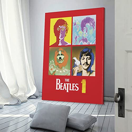 The Beatles 1 Poster décoratif sur toile pour décoration murale et chambre à coucher 60 x 90 cm - Les Beatles, Paul McCartney, John Lennon, RIngo Starr, George Harrison The Beatles 1 Poster décoratif sur toile pour décoration murale et chambre à coucher 60 x 90 cm – Image 4