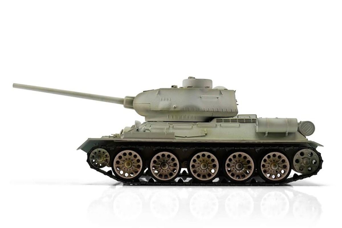 T34/85 RC czołg 2,4 GHz profesjonalny metalowy BB Snowetarn w drewnianej skrzynce