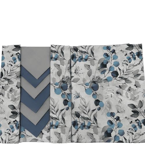 Ruoccohome Servizio da Tavola da 6 Posti, Tovaglia Rettangolare con Tovaglioli 100% Cotone, Made in Italy, Misure 150x180 cm 6 coperti tov.01