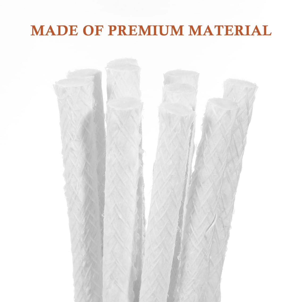 Garneck Stoppino in fibra di vetro da 10 mm, per candelabri, lampade a olio e lanterne, 10 stoppini in fibra di vetro a lunga durata, ideali per illuminazione suggestiva