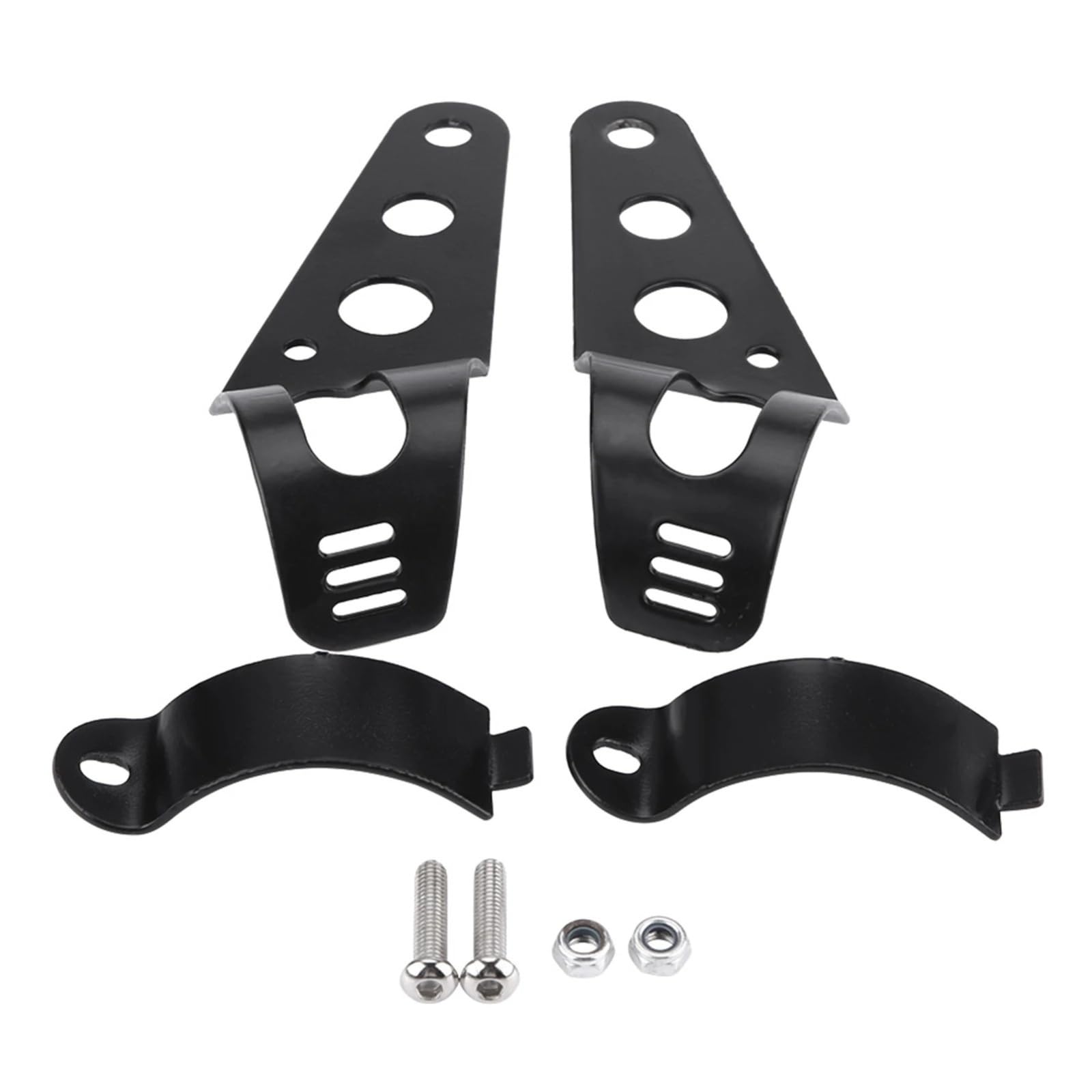 Headlight Bracket Mount Fork Mount Headlight Clamp 35-43mm Motorcycle Bracket Tube Kit for Chopper(Black)