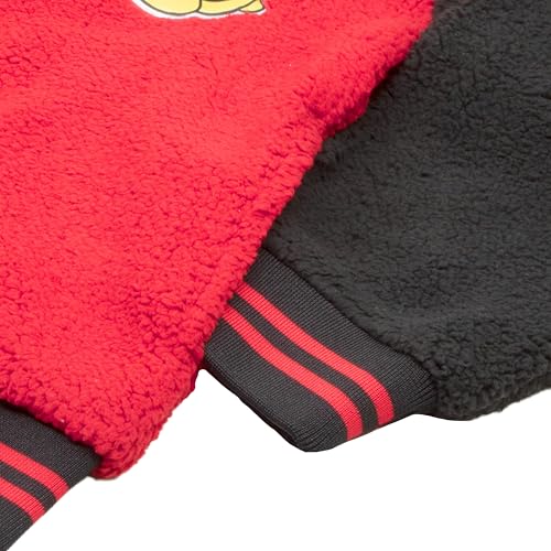 Image of Disney Lilo & Stitch, Minnie Mouse Girls Fleece Varsity Jacket - Fuzzy Lightweight Zip-Up Bomber Jacket for Kids
