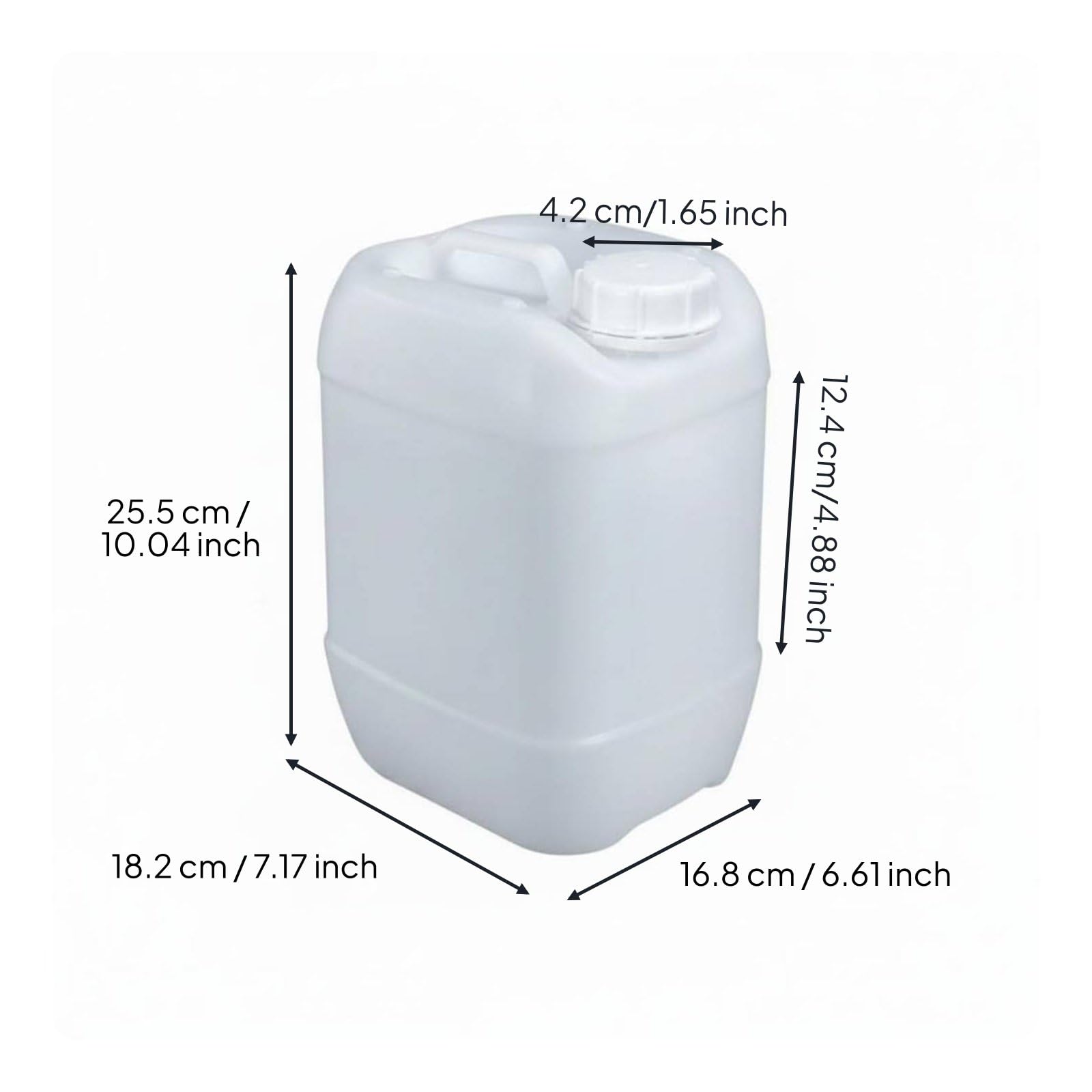 Gralara Bidón de Plástico Cuadrado Nivel Alimenticio Garrafa Apilable de Plástico Resistente Tanque de Almacenamiento HDPE para Laboratorio, Almacén, Fábrica, Azul, 25l-a-2