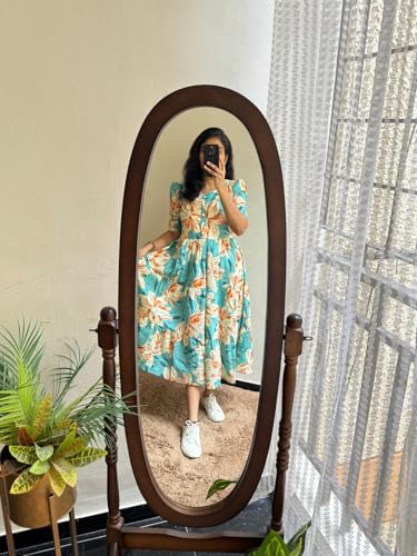 Image of Women's Rayon Printed Anarkali Kurta for Women and Girls, Regular Wear