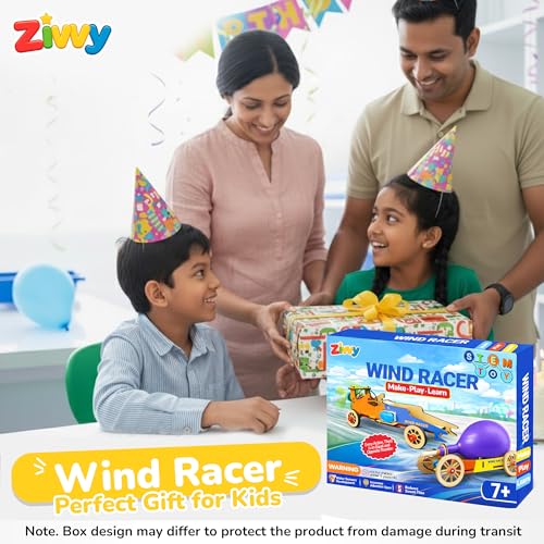 Image of Stem Toy Wind Racer (Pack of 2)| Toys for Boys 7-14 Years | Science Experiment kit | Educational Toys for 3 Year Old | Puzzle Game for Kids 7 to 10 Years