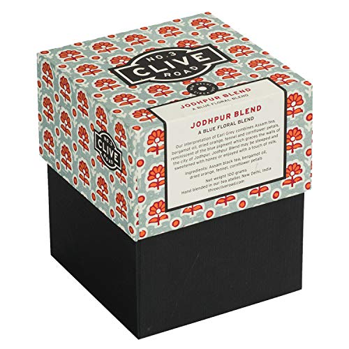 Image of Clive Road Earl Grey Tea - 50+ Cups, Premium Tea Box, With Natural Bergamot Oil, Orange & Cornflower Petals, Delicious Citrusy & Earthy Flavour, Brew as Hot or Iced Black Tea, 100 g