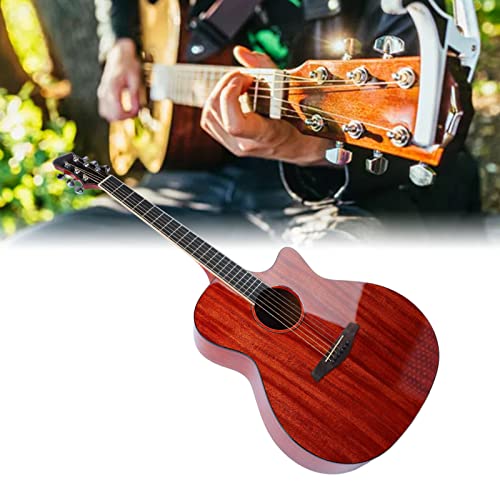 Guitare acoustique, cadeau à texture fine, surface de miroir à faible pression, guitare folk, épicéa et acajou, ton doux avec chiffon de nettoyage pour jouer(brun) - Les Beatles, Paul McCartney, John Lennon, RIngo Starr, George Harrison Guitare acoustique, cadeau à texture fine, surface de miroir à faible pression, guitare folk, épicéa et acajou, ton doux avec chiffon de nettoyage pour jouer(brun) – Image 5