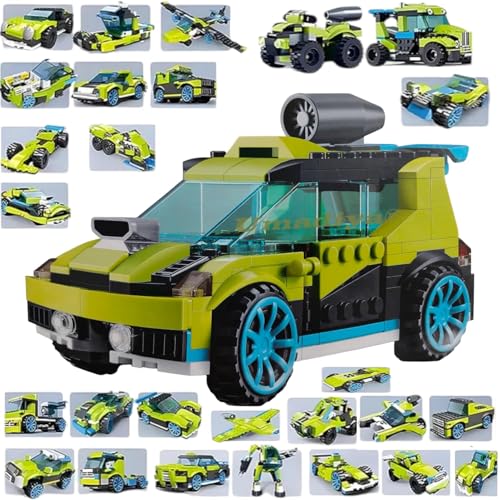 Image of Sky Tech Architect 30 in 1 Rocket Rally Racing Cars Building Blocks | 241+ Pieces | Creative Construction Toy for Kids | DIY Brick Robot, Jet, Ship Models Play Build Skill | Ideal for Boys & Girls