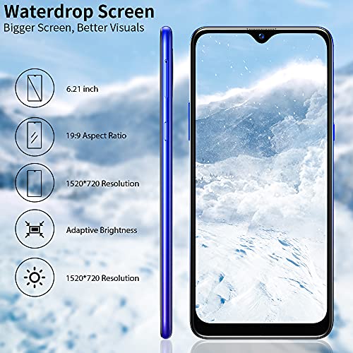 Smartphone-Libre-4G-Blackview-A80-621-HD-Pantalla-con-Camara-Cuadruple-13MP-16GB-ROM-128GB-SD-Bateria-4200mAh-Android-10-GO-Telefono-Movil-Barato-Dual-SIM-Huella-DigitalFace-IDGPSFM-Azul