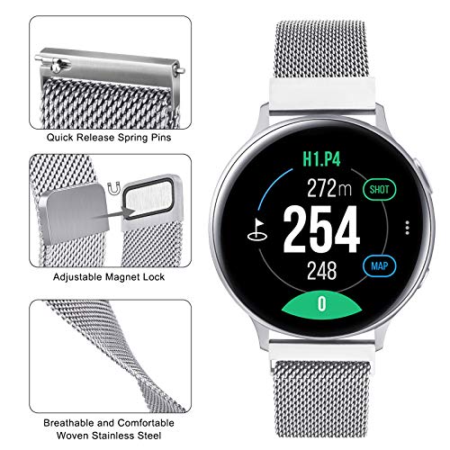 Image of Tobfit 22mm Strap Compatible for Fire-Boltt Ninja Call Pro, Phantom, Ring, Visionary (Watch Not Included), Stainless Steel Chain Strap with Magnetic Buckle for Men&Women