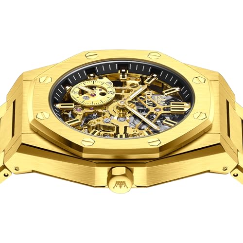 OLEVS Self Winding Watches for Men Automatic Mechanical Tourbillon Stainless Steel Waterproof Luminous Luxury Dress Wrist Watches