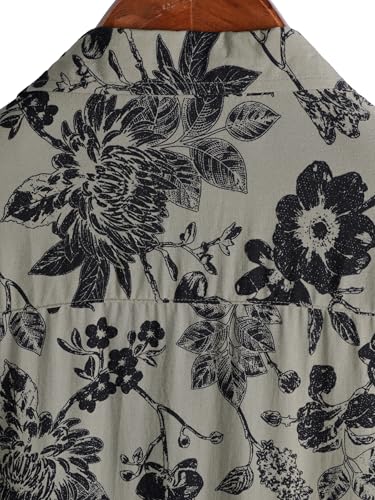 Image of JOTOOK Mens Hawaiian Shirt Short Sleeve Button Down Tropical Shirts Casual Floral Summer Beach Shirt