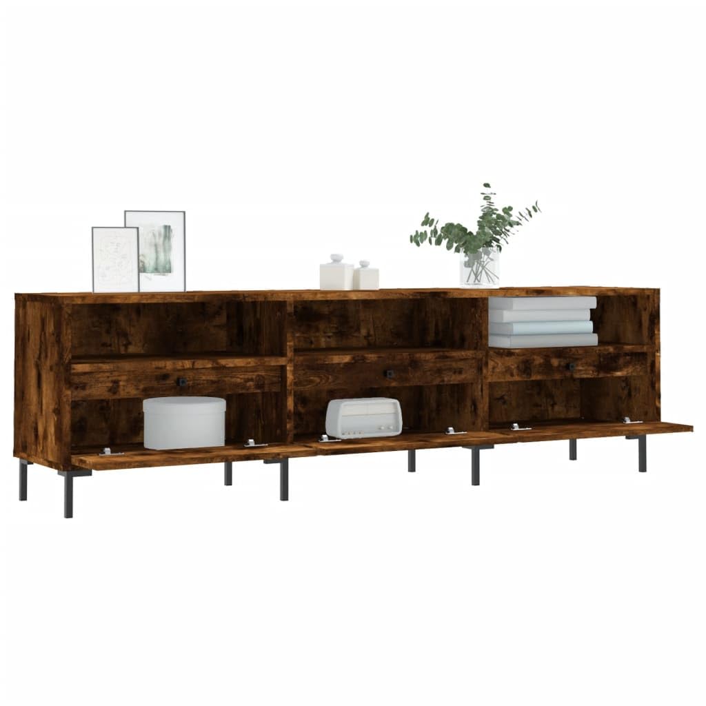 Mobile TV basso in rovere affumicato, 150 x 30 x 44,5 cm