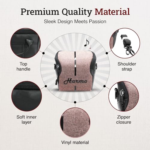Harmonica Case Chromatic Harmonica – Black Zip Pouch (7 Diatonic Harmonicas) - Thumbnail 4