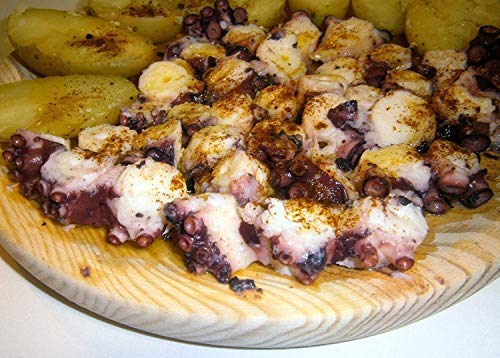 Platos para Pulpo de Madera - Set de 6 - Ø 26 cmPino de primera calidad Ideal para comer pulpo a la gallega, pulpo.