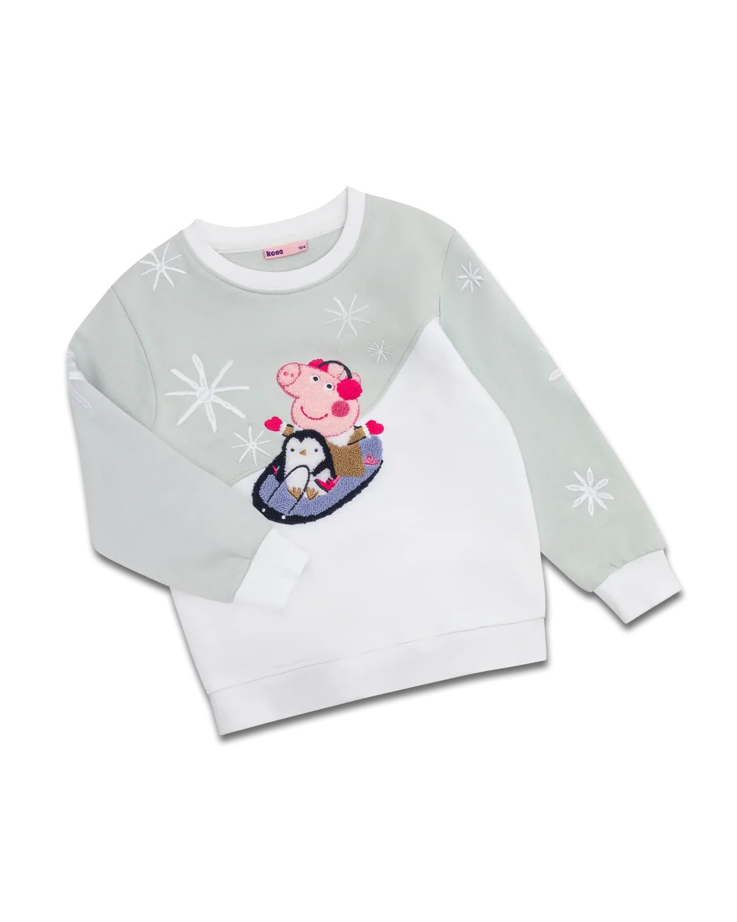 koaa Świnka Peppa Winter Time Pullover – Peppa Pig, sweter dla chłopców i dziewczynek, sweter dziecięcy, sweter bożonarodzeniowy i zimowy, bluza dziecięca, koszulka z długim rękawem, odzież dziecięca