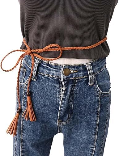 Decorative Braided Tassel Belt, Bohemian Waist Rope Chain for Dress, Women's Fashion Accessory3