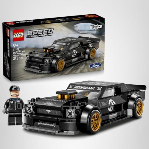 LEGO Speed Champions La Ford Mustang Hoonicorn V1 de 1965 de Ken Block - Jouet Voiture - Maquette avec Minifigurine Collector - Déco Chambre d'enfant - Cadeau STEM pour Garçon dès 9 Ans ou Fan 77262