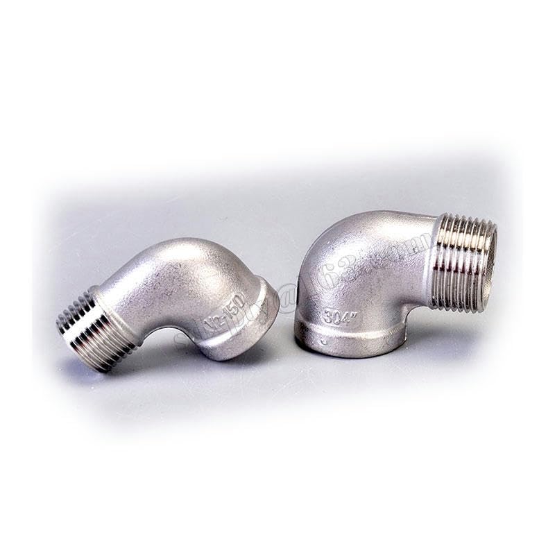 Conectores de montaje de tubo de 1/8 pulgadas, 1/4 pulgadas, 3/8 pulgadas, 1/2 pulgadas, 3/4 pulgadas, 1 pulgada, codo de calle de rosca macho y hembra, acoplador de acero inoxidable en ángulo de 90