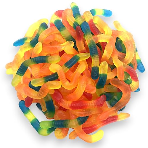 Klub Bulk Sugar-Free Gummi Worms Candy-1.5 lbs Delicious Fruit Flavor Gummies-Gluten Free, Ideal for...