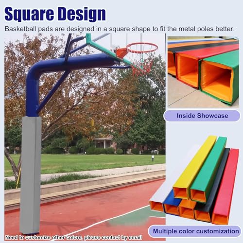Rembourrage carré en mousse pour poteau de panier de basket extérieur