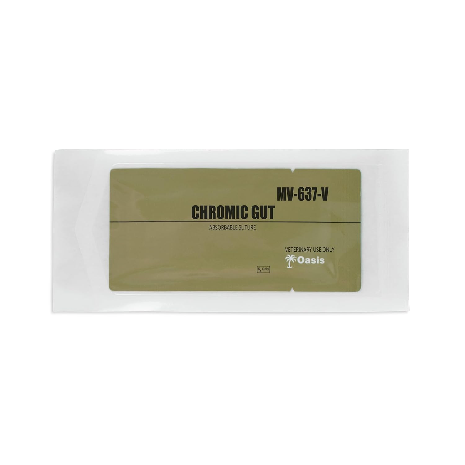 Oasis Vet Chromic Gut Surgical Suture, 2-0, (FS-1) 3/8 24/25mm Reverse Cutting Needle, 75cm, 12/Box, Veterinary Use