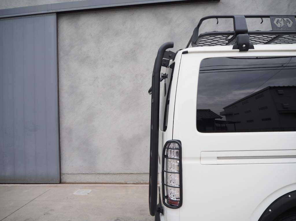 ハイエース 200系 6型 純正 リアラダー はしご Amazon | GI☆GEAR 一体式 HULK リアラダー/はしご HIACE