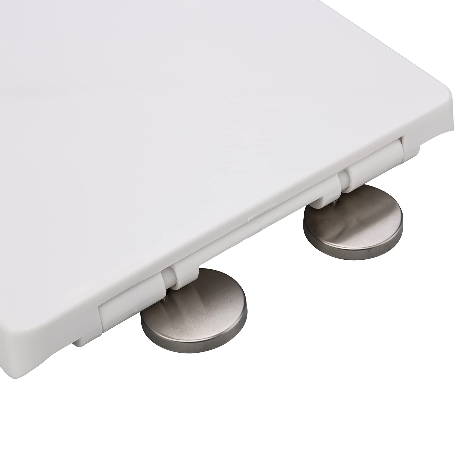 Deska Sedesowa Pokrywa Sedesu Nakładka na deskę sedesową Powolne Zamykanie Łatwa Instalacja Uniwersalny Biały PP 42-48 Cm X 34 Cm z Zaokrąglonymi Narożnikami Ciche Zamykanie do