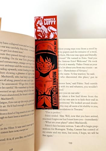 Image of One Piece Anime Bookmark Set - Cute Set of 3 Collectible Bookmarks Featuring Luffy | Perfect Gift for Anime Fans, Manga Readers, Students & Book Lovers | Made of Durable Bioplastic | Unique 3D Effect