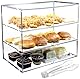Cityjoy klare Acryl-Thekenvitrine für Bäckereien, 5 mm hochschlagfeste PETG-Platten, transparenter Acryl-Sandwich-Brotschrank