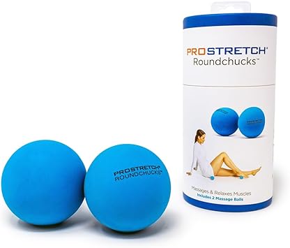 ProStretch Round Chucks, Soft Lacrosse Massage Balls for Myofascial Release, Plantar Fasciitis, Body Deep Tissue Relief, Set of 2