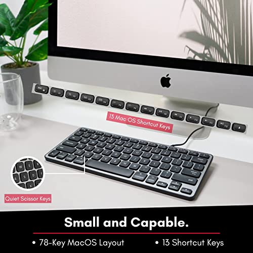 Macally Backlit Compact Keyboard and a 1080P Webcam, Ultimate Mac Accessories