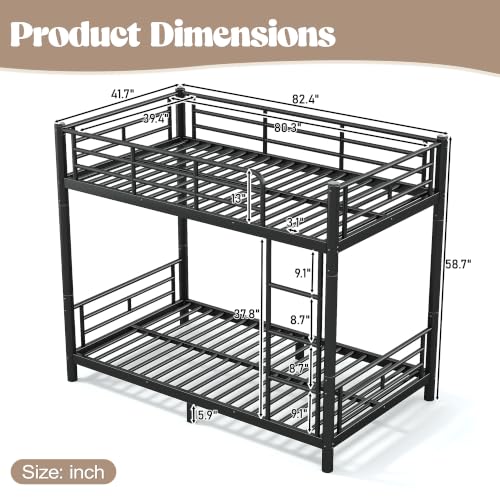 Twin XL Convertible Bunk Bed