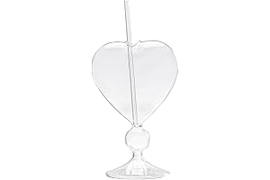 Glossy 2-Pack Heart-Shaped Wine Glass Set