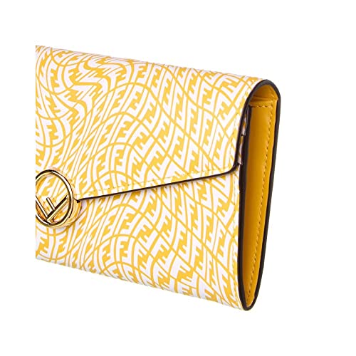 Fendi F Is Fendi Yellow Leather Vertigo Print Long Wallet 8M0251 #TOP2