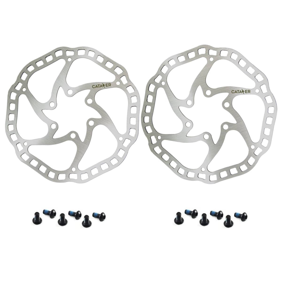 Lightweight Disc Brake Rotor, CATAZER R7 Bicycle Hydraulic Brake Rotors MTB Bike Road Racing Bike Rotor 140mm/160mm/180mm 44mm 2 pcs