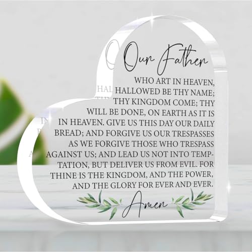 Christian Decor,Religious Gifts,The Lords Prayer,Christian Desk Decor,Our Father Prayer Sign,