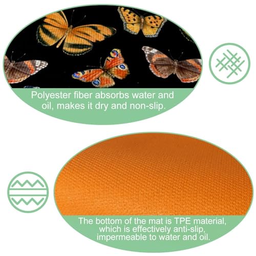 Tapete de cocina bicolor absorbente para cuarto de lavado 6